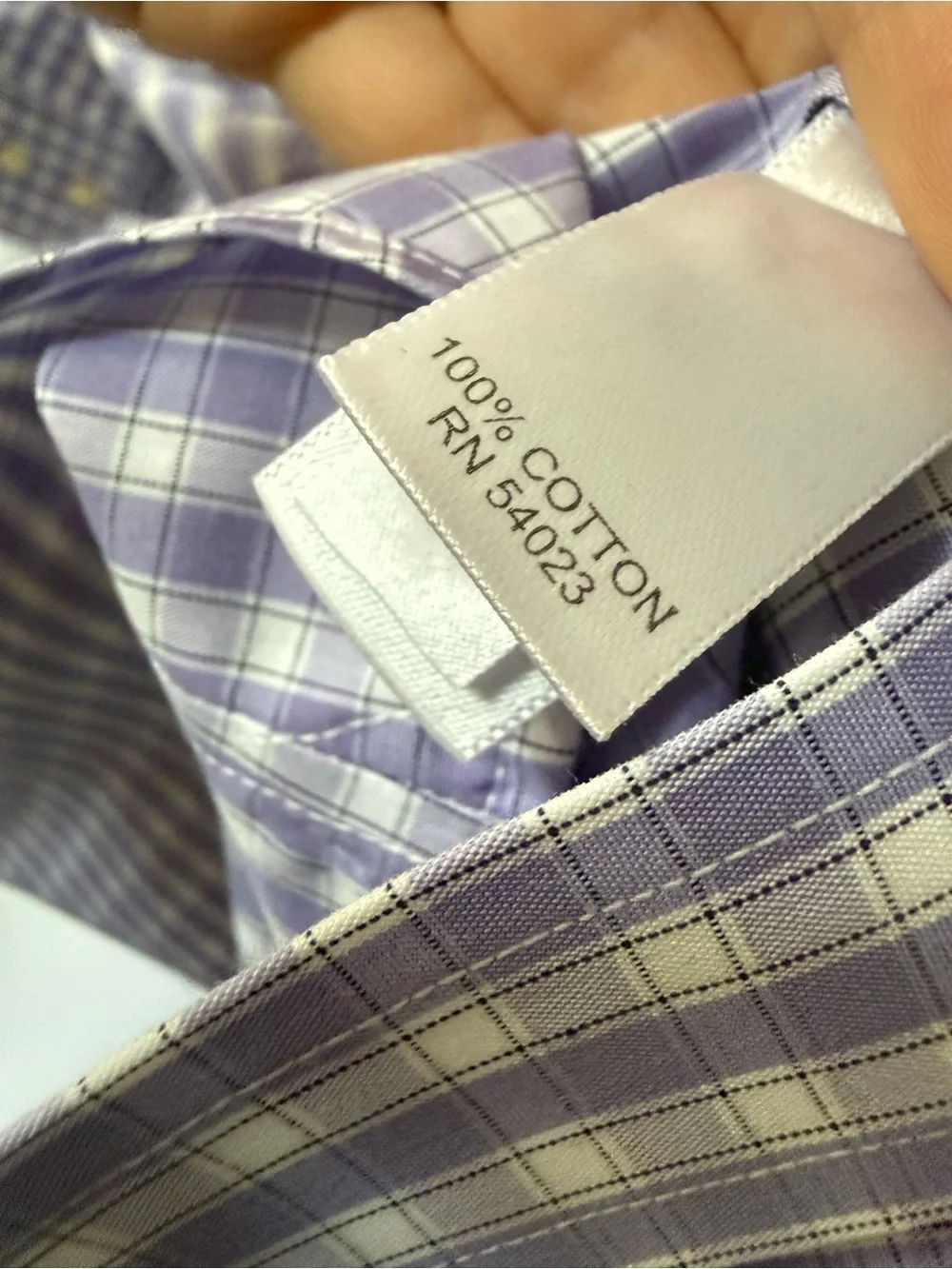 Banana Republic Lavender Gingham Button-Down Dress Shirt